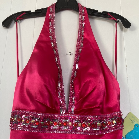 MORI LEE PAPARAZZI JUMPSUIT HIDDEN PANTS THAT LOOK LIKE A GOWN - Picture 4 of 11